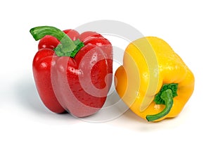 Red and yellow sweet pepper.