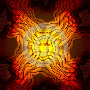 Red yellow swirl fractal elements.