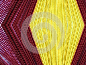 Red and yellow thread abstract