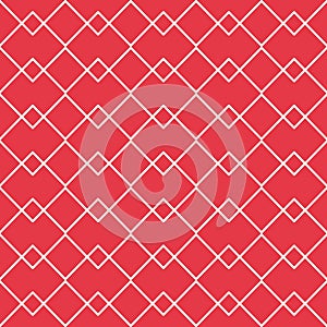 Red zigzag line with overlap line seamless pattern design