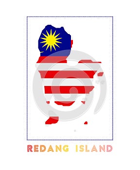 Redang Island Logo. Map of Redang Island with.