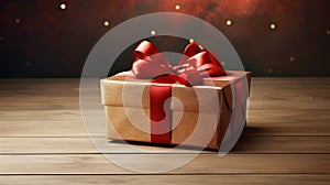 redbow empty gift box