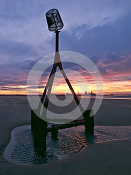 Redcar beach sunset