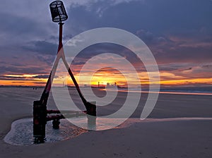 Redcar beach sunset photo