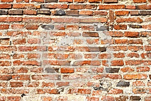 Reddish brick wall texture