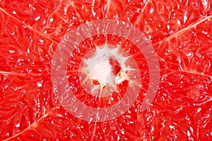 Reddish flesh- pulp of grapefruit.