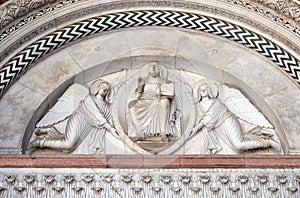 Redeemer held by two angels
