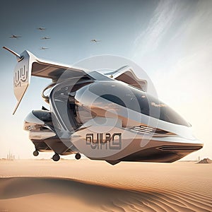 Redefining the Skies. The Rise of Futuristic Flying Cars, generative ai photo