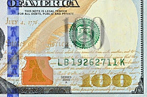 Redesigned hundred american dollars photo