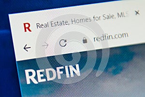 Redfin.com Web Site. Selective focus.