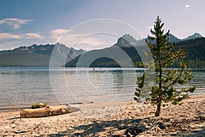 Redfish Lake and Sawtooth Mountains in Idaho