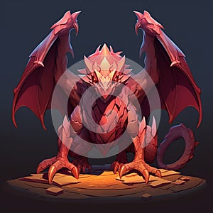 Redhanded Dragon: A Cultist-themed Wyvern In Valorant Style