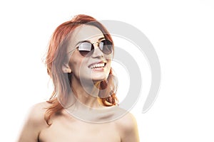 The redhead girl in sunglasses type 3