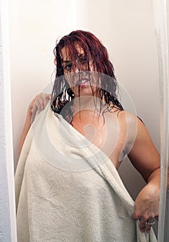 Redhead in the Shower (1)