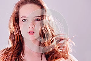 Redheaded teen portrait