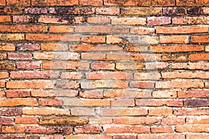Redhite brick wall art concrete or stone texture background in w