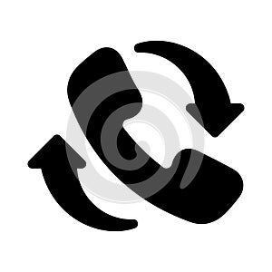 Redial  glyph flat icon