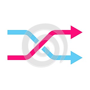 Redirect icon vector change direction symbol for graphic design, logo, web site, social media, mobile app, ui illustration