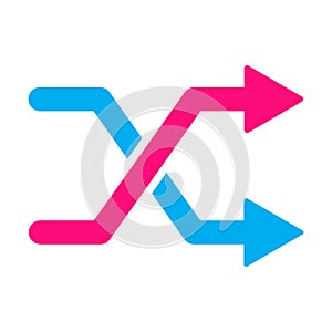 Redirect icon vector change direction symbolfor graphic design, logo, web site, social media, mobile app, ui illustration