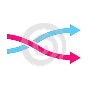 Redirect icon vector change direction symbolfor graphic design, logo, web site, social media, mobile app, ui illustration