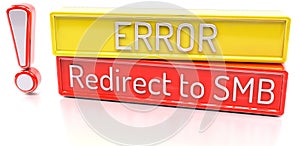 Redirect to SMB - Computer system error warning - 3D Render