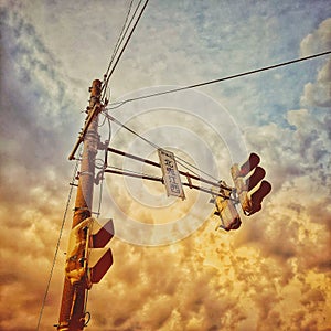 Redlight and power pole