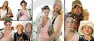 Redneck Hillbilly family portrait collage