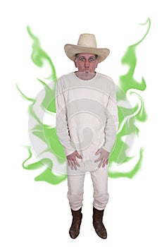 Redneck Man Fart, Farting, Pass Gas, Break Wind photo