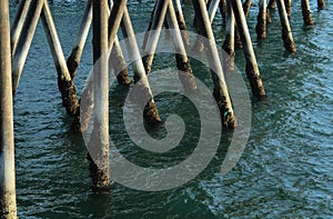 Redondo Beach Pier Pilings, South Bay of Los Angeles County, California