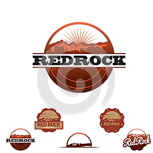 Redrock Insignia set vector photo