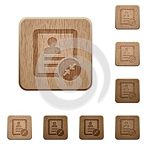 Reduce contact wooden buttons photo