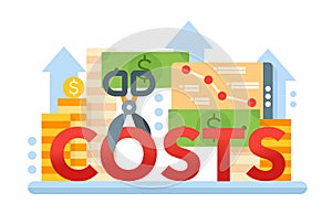 Reduce Costs - flat design website banner