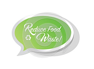 Reduce Food Waste bright message bubble