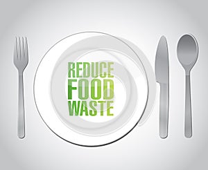 Reduce food waste concept illustration