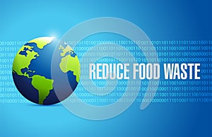 reduce food waste international globe sign concept