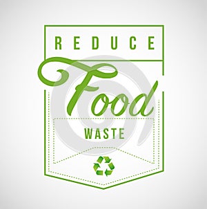 Reduce Food Waste Modern stamp message design