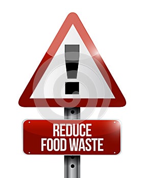 reduce food waste warning road sign