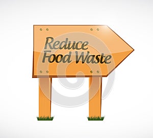 reduce food waste wood sign concept