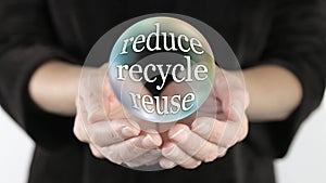 Reduce Recycle Reuse Campaign Bubble Concept