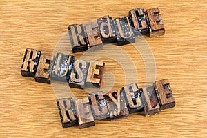 Reduce reuse recycle activism message