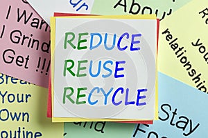 Reduce Reuse Recycle Concept