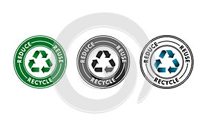 Reduce-reuse-recycle design logo