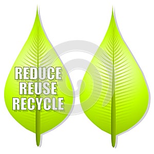 Reduce Reuse Recycle Leaf Logo photo
