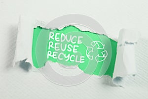 Reduce Reuse Recycle, Motivational Words Quotes Concept