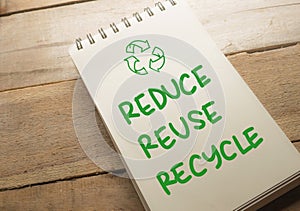 Reduce Reuse Recycle, Motivational Words Quotes Concept