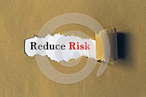 Reduce risk concept