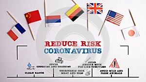 Reduce Risk Coronavirus. Symptoms, hygiene, cooking, wildlife and farm animals