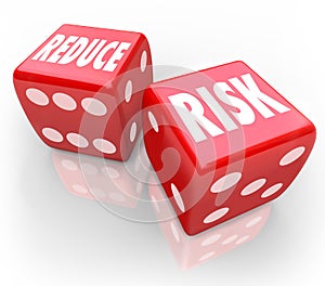 Reduce Risk Words Red Dice Lower Liability Chance Bet Gamble