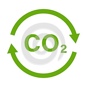 reducing CO2 emissions icon vector stop climate change sign for graphic design, logo, website, social media, mobile app, ui