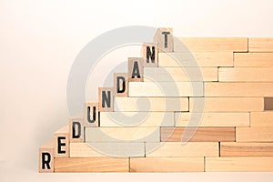 redundancy - cube with letters and words from the computer, software